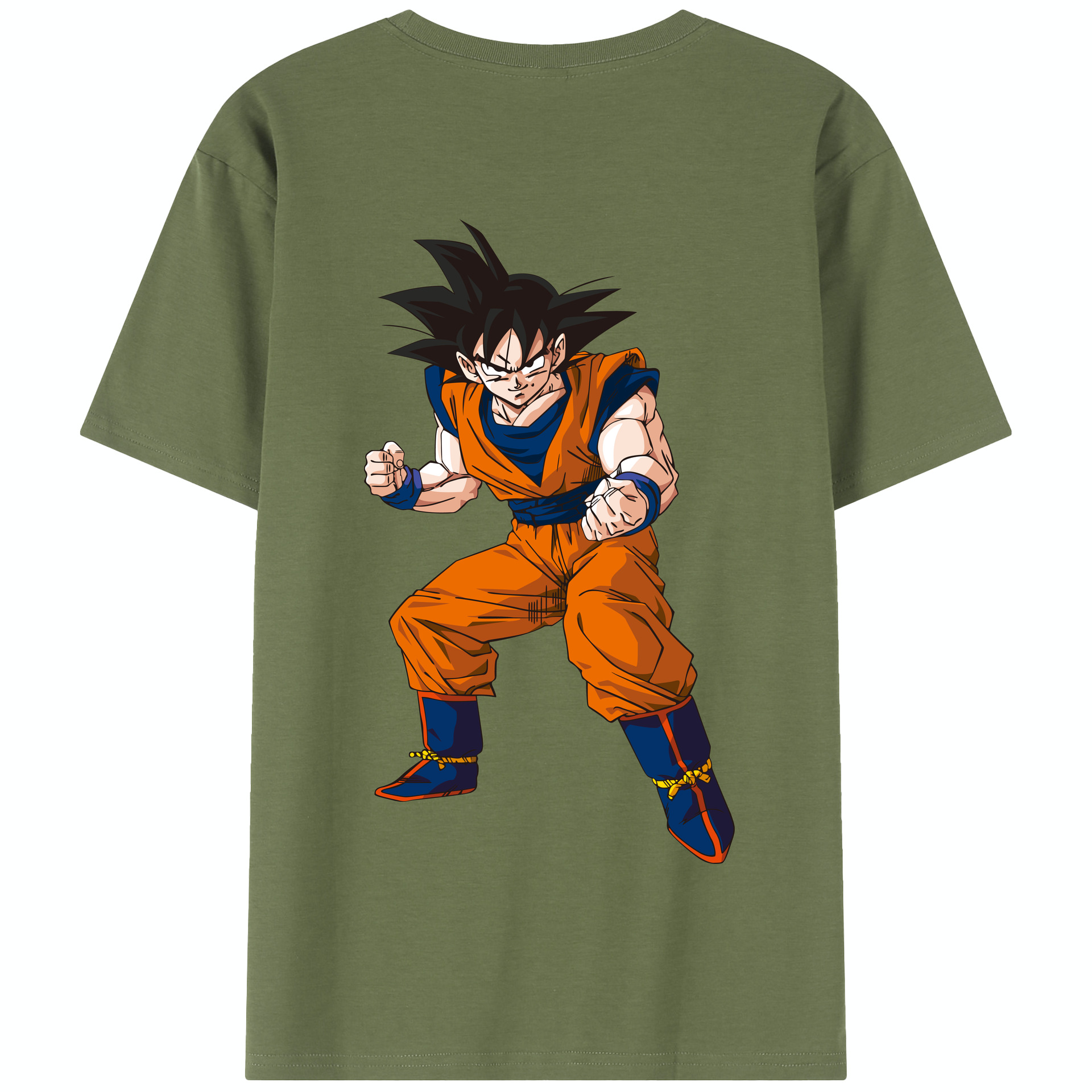 （画像用） ドラゴンボール 孫悟空（そん ごくう）Son Goku カカロット DRAGON BALL Kakarotto 綿100％半袖Tシャツ（背面プリント）